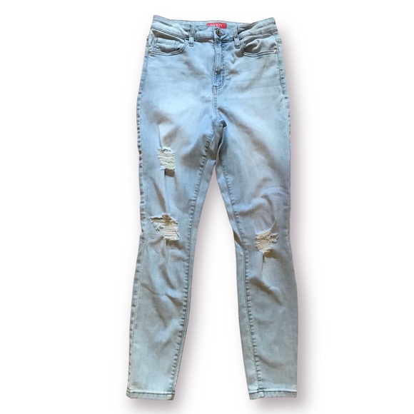 Guess distressed High Rise skinny jeans size 27 - Picture 5 of 14